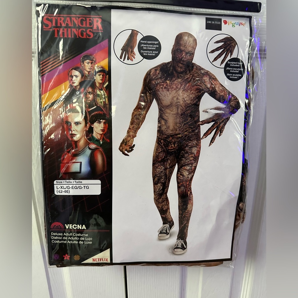 Adult Deluxe Stranger Things Season 4 Vecna Costume Disguise Costumes L-XL 42/46